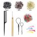 Sparkle and Shine with Pink Hair Tinsel Kit - 6Pcs 1200 Strands Fairy Hair Extensions | Heat Resistant Glitter Tinsel for Women - Buy Online on GoSupps.com