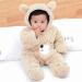Puseky Newborn Baby Cartoon Bear Snowsuit Winter Coat | Fleece Hooded Footed Romper Jumpsuit | Unisex Baby Winter Clothes Bodysuit 6-9 Months Khaki - Buy Online on GoSupps.com