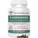 5 Defender Supplements - Chaga, Shiitake, Maitake, Turkey Tail, & Reishi Mushroom - Promote Better Immune Support & Overall Wellbeing 90 Count (Pack of 1)