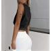 ARRIVE GUIDE Women's Sleeveless Crop Top Athletic Shirt - Medium Black | Yoga, Running, Gym Workout Top - Buy Online on GoSupps.com