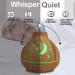 500ml Aroma Diffuser with 15 LED Colors - Essential Oil Humidifier Auto Shut-Off 3 Timing Modes - Dark Brown - Buy Online on GoSupps.com