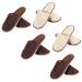 Tianmao 5 pairs of slipper hotels lipper tortier hip slippers with closed toes universal size 28.5 * 11cm thick coral fleece guest slippers for spa guests hotel and travel unit size 3 brown 2 beige