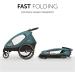 Hauck Dryk Duo 2in1 Bike Trailer for Kids | Double Bicycle Trailer & Pushchair | XL Storage | Petrol Color - Buy Online on GoSupps.com