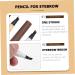 Healvian 4pcs Cosmetic Brow Pencil and Brush Eyebrow Pencil Dark Brown Abs Brow Pencil - Buy Online on GoSupps.com