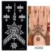 Glaryyears Temporary Tattoo Stencil - 8 Sheets Henna Template for Women, Hand Finger Wrist Body Art Paint - Buy Online on GoSupps.com