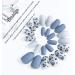 24 Pieces Matte Press On Nails - Blue Short Oval Full Cover Fake Nails with Leopard Print for Wedding Celebrations | Acrylic Nail Tips for Women & Girls - Buy Online on GoSupps.com