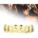 Hip Hop Teeth Decoration Special Designed for Upper Teeth Hip Hop Hollow Tooth Gold-plated Ion Plating for Concert for Home for Outdoor Activities for Party(gold) - Buy Online on GoSupps.com