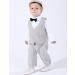 Mint Green Baby Boy Romper Suit | Infant Gentleman Jumpsuit with Bow Tie Waistcoat | 3-6 Months Light Grey - Buy Online on GoSupps.com