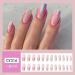 Press on Nails Mid Fake Nails Rainbow Colored Gradient False Nails Gloss Reusable Press on Nails Designs Acrylic Nails Press on Artificial Nails Stick on Nails For Women Girls 24Pcs - Buy Online on GoSupps.com