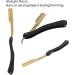 SYH & AQYE Stainless Steel Eyebrow Holder | Foldable Manual Razor for Men | Multi-Purpose Dermaplaning Tool | Gold Facial & Eyebrow Razor - Buy Online on GoSupps.com