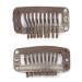 50pcs Stainless Steel Hair Extension Clips Wigs Combs + 2pcs Weaving Thread & Needles Set - Dark Brown - Buy Online on GoSupps.com