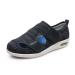 Diabetic Foot Shoes Men Adjustable Closure Edema Wide Swollen Feet Diabetic Shoes Swollen Feet Walking Edema Sneakers For Elderly Arthritis Edema Swollen Feet ( Color : Black gray Size : 12 )