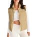 oelaio Womens Winter Puffer Vest Stand Collar Zip Up Quilted Coat Sleeveless Padded Gilet Coat with Pockets Khaki X-Large - Buy Online on GoSupps.com