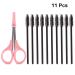 11pcs Curved Craft Scissors Set | Stainless Steel Beauty Tools & Eyelash Grooming Kit for Perfect Makeup | Pink Outfit - Buy Online on GoSupps.com
