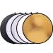 24" (60cm) 5-in-1 Portable Collapsible Multi-Disc Photography Light Photo Reflector for Studio/Outdoor Lighting with Bag - Translucent, Silver, Gold, White and Black 24inch 5in1