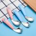 Huyiwei 4-Piece Baby Utensils Set | Stainless Steel Spoon & Fork for Kids | Cute Elephant Design | Learn to Eat Independently - Buy Online on GoSupps.com