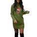Hanxiulin women Christmas dress print long -sleeved sweats long -sleeved sweatshirts dress hoodie print christmas happy oversize long -sleeved hooded hoodies Christmas dresses green xl