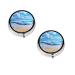 Beach and Sea Printed Mini Round Pill Box Pill Box 3 Compartment Medicine Pill Case Pill Organizer Travel Pillbox Portable Pill Box for Pocket Home Office Use