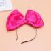 Minkissy Huge Bow Headband Candy Colored Hair Hoop Party Props Lovely Large Bowknot Hairband Party Props for Woman Girl(Rosy) - Buy Online on GoSupps.com