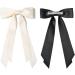 MUNSKT 3PCS Hair Bows Clip Black White Hair Bow with Long Silky Satin French Hair Bows for Women - Buy Online on GoSupps.com