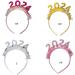 hgnxa 2024 New Year Hairband Women Students Music Festivals Photography Hairband Sequins Letter Headbands for Taking Photo Gold - Buy Online on GoSupps.com