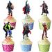 24 Pcs Set Avenger s Superhero Birthday Cake Decoration for Birthday Decoration Avenger Birthday Cupcake Toppers Superhero Theme