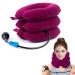 Cervical Neck Traction Device neck pull device neck support neck bandage for neck pain and support for relief for the cervical spine pressure rose red