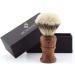 JAG Shaving Razor Set | Sustainable 4-Part Wood Razor Set with Silberspitz Dachshaar Brush 3 Blades Stand & Leather Bag - Premium Eco-Friendly Shaving - Buy Online on GoSupps.com