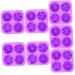 OUNONA Silcone Molds 7 Pcs Handmade Soap Mold Silicone Soap Cajas para Handmade Silicone Mould Silicone Tools Silicone Rose Mold Silicone 4- Hole Purple Silica Gel Chocolate Flower Model 3X16.6X16.6CMx7pcs