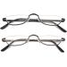 Half Frame Reading Glasses - Half Moon Readers (2 PCS) 1.75 - Gray Black - Buy Online on GoSupps.com