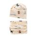 VUCDXOP Baby Children's Cotton Hat Scarf Set Winter Boys Girls Beanie Hats + Tube Scarf Set of 2 Autumn Winter Soft Cotton Beanie Hat Neckerchief Round Scarf Neck Warmer Set Color#5 M (Suitable for 7 Months-2 years old baby)