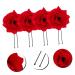 Beaupretty Retro Hair Needles - 4PCS Rose Flower Headwear | Beautiful Red Hairpins for Women - Bridal Hair Accessories - Buy Online on GoSupps.com