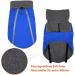 Slowton Winter Dog Coat | Waterproof & Adjustable Outdoor Jacket for Small & Medium Dogs - Warm Polar Fleece with Turtleneck Scarf & Reflective Stripes (Size S Blue) - Buy Online on GoSupps.com
