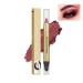 Eyeshadow Stick 2 in 1 Glitter Eyeshadow Pencil Waterproof Long-lasting Eyeshadow Brightener Smooth Shimmer Stick with Soft Brush for Eye Makeup (#06)