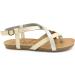 Blowfish Malibu Women's Granola Synthetic Flat Sandal 4 UK Gold Dile Silvermoon White - Buy Online on GoSupps.com