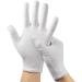 White Gloves 3Pairs Cotton Gloves for Eczema White Cotton Eczema Gloves for Men and Women Dry Hands Breathable Machine Washable Cloth Gloves