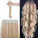 Silk -Co Tape in Extensions Real Hair - #18/613 Ashblond/bleached blond - 20 bricks x 4cm wide/2.5g - 50g hair extension Remy real hair extensions tape 60cm
