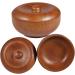 Minkissy Bamboo Shaving Soap Bowl Set for Men | Adjustable Shaving Brush & Lid | Perfect for Shaving Foam - Buy Online on GoSupps.com