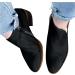 Winter & Autumn Fashion Women's Slim Zipper Low Heel Ankle Boots - Casual Solid Color Cowboy Style | Round Toe Western & Knight Boots for Comfort & Style - Buy Online on GoSupps.com