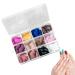 Fake Nails - Multi Colors and Styles Long Short Fake Nails Full - Easy to Use Nude Press on Nails Portable Natural Full False Nails for Women Rossev
