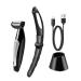 Body Hair Trimmer for Men - Electric Back Shaver with Removable Long Handle Hair Trimmer for Pubic Area Back Face Legs and Beard Wet Dry Use ManScaped Kit