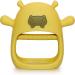 Hippo never drop silicone baby teeth toys for 0-12 months infants baby chewing toys for suction needs hand pacifier for silent babies car seat toys for newborns (yellow)