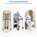 Health Line 3-in-1 Stand-Assist Folding Walker with Wheels - Supports 350lbs - Mobility Aid with Glide Ski - Toilet Safety Rail - Compact & Portable - Silver - Buy Online on GoSupps.com
