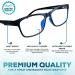 Blue Light Blocking Glasses for Men/Women Anti-Fatigue Computer Monitor Gaming Glasses Prevent Headaches Gamer Glasses Black/Blue 0.0 Diopters - Buy Online on GoSupps.com