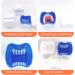 Prosthesis Storage Box & Cleaner Brushes Set - Blue | Presses Container for False Teeth Care - Buy Online on GoSupps.com