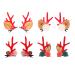 Lurrose 4 couples reindeer anti -hair clips cute ear hairpins christmas hair clip party headgear (brown reindeer antlers) brown reindeer antlord