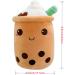 SPIRTUDE 2Pcs Boba Plush Matcha Milk Tea & Ice Cream Stuffed Toy Set - Soft Squishy Pillow for Kids - 24cm - Green & Brown - Buy Online on GoSupps.com