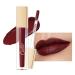 Oulac liquid matt lipstick mahogany lipsticks long -lasting with kissing intensive color output precise applicator matt finish vegan gluten -free liquid matte 4.5 ml (m18) (m18) fierceness kiss