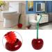 Creative Cherry Shape Toilet Brush with Holder - Household Bathroom Cleaning Tool with Thick Bristles for Deep Clean - Rust Resistant and Leakproof - Red - Buy Online on GoSupps.com