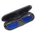 Ultra-thin Blue Light Blocking Reading Glasses Portable Flat Folding Reader for Men Women with Protective Case 1.5x Black